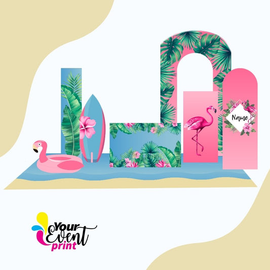 Flamingo style Event Print Decoration