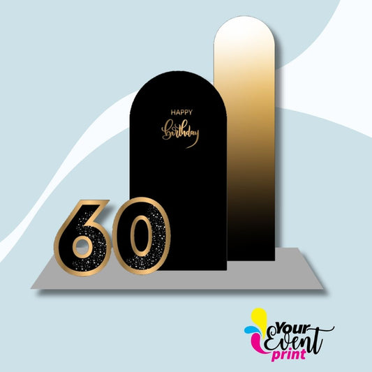 60 Birthday Event Print Decoration